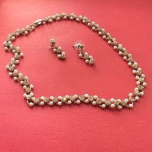 Choker necklace and earrings set